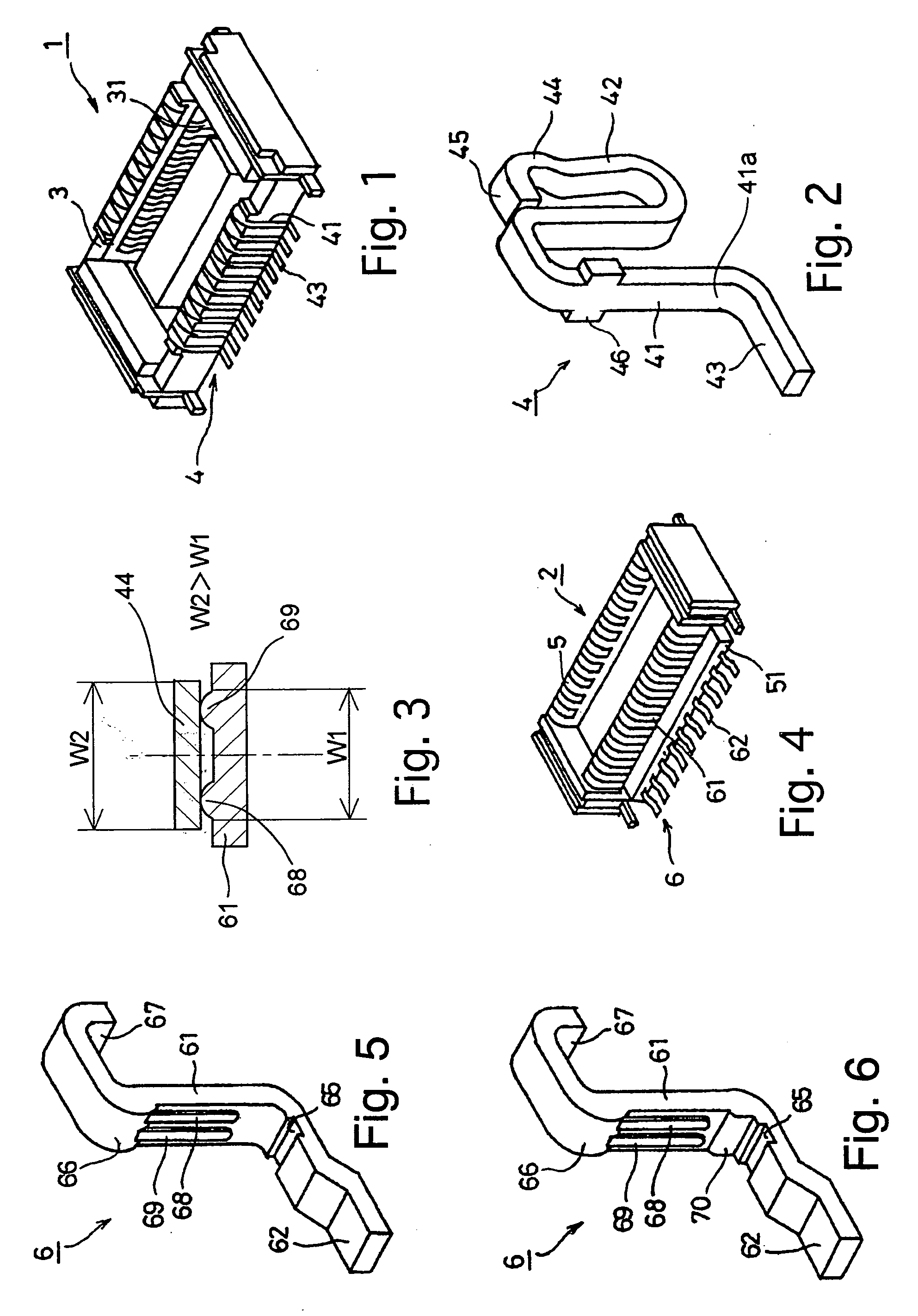 Connector, and portable terminal equipment including the connector