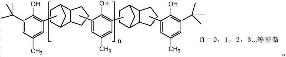 Method used for one-pot synthesis of p-cresol dicyclopentadiene butylation product