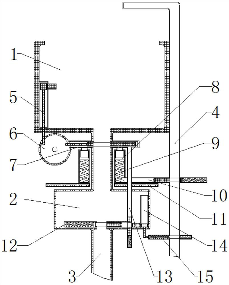 A washbasin device that uses water weight to automatically control the water inlet and prevent overflow of the water pipe