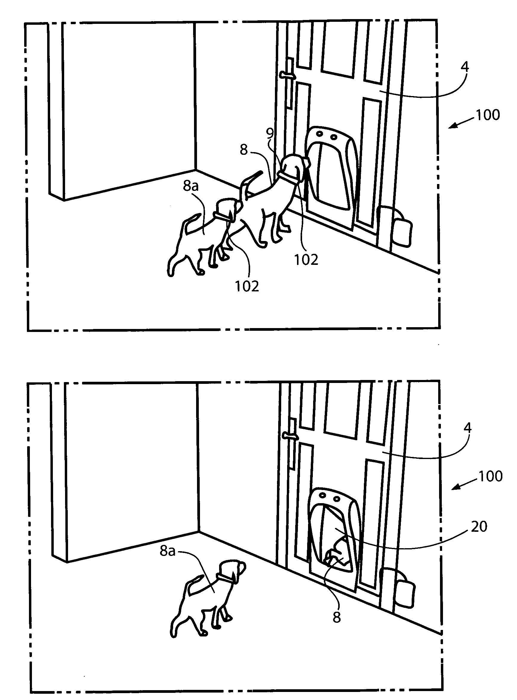 System and method for controlling animal's egress from a secure enclosure