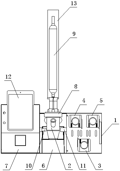 An acid value measuring device using a camera to collect colors