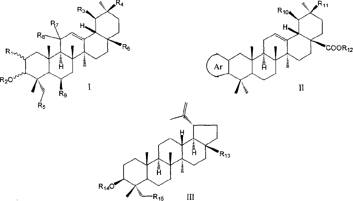 Use of pentacyclic triterpene compound as glycogen phosphorylase inhibitor