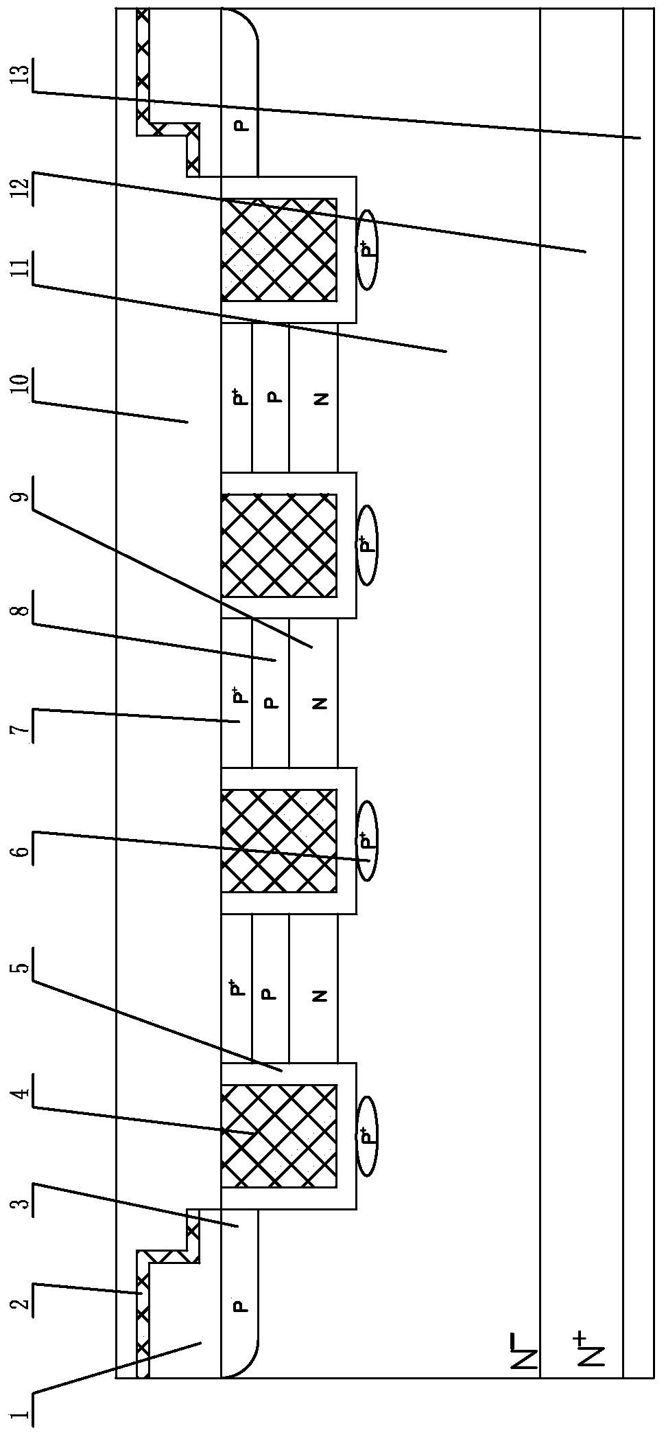 Trench type fast recovery diode and its preparation method