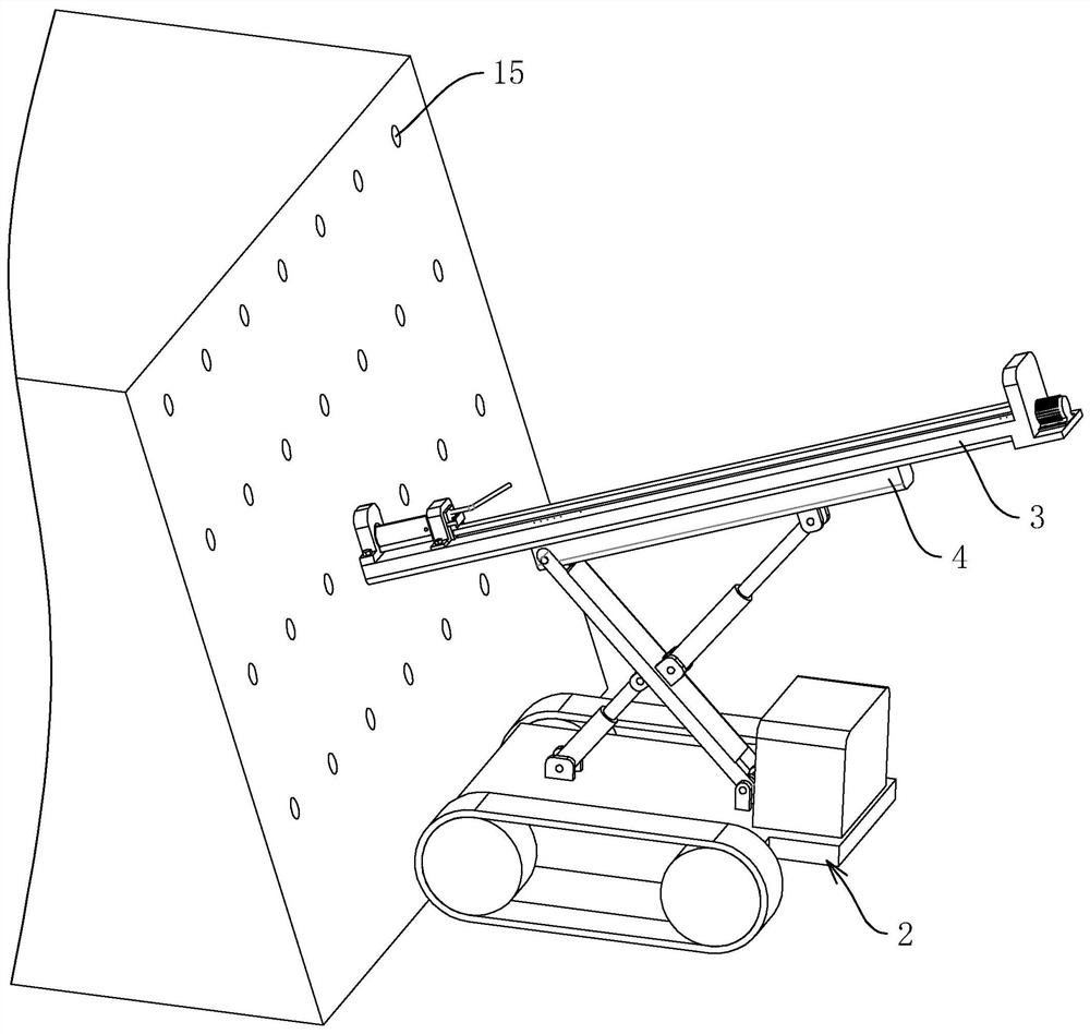 A kind of pouring device and pouring method for soil nail wall