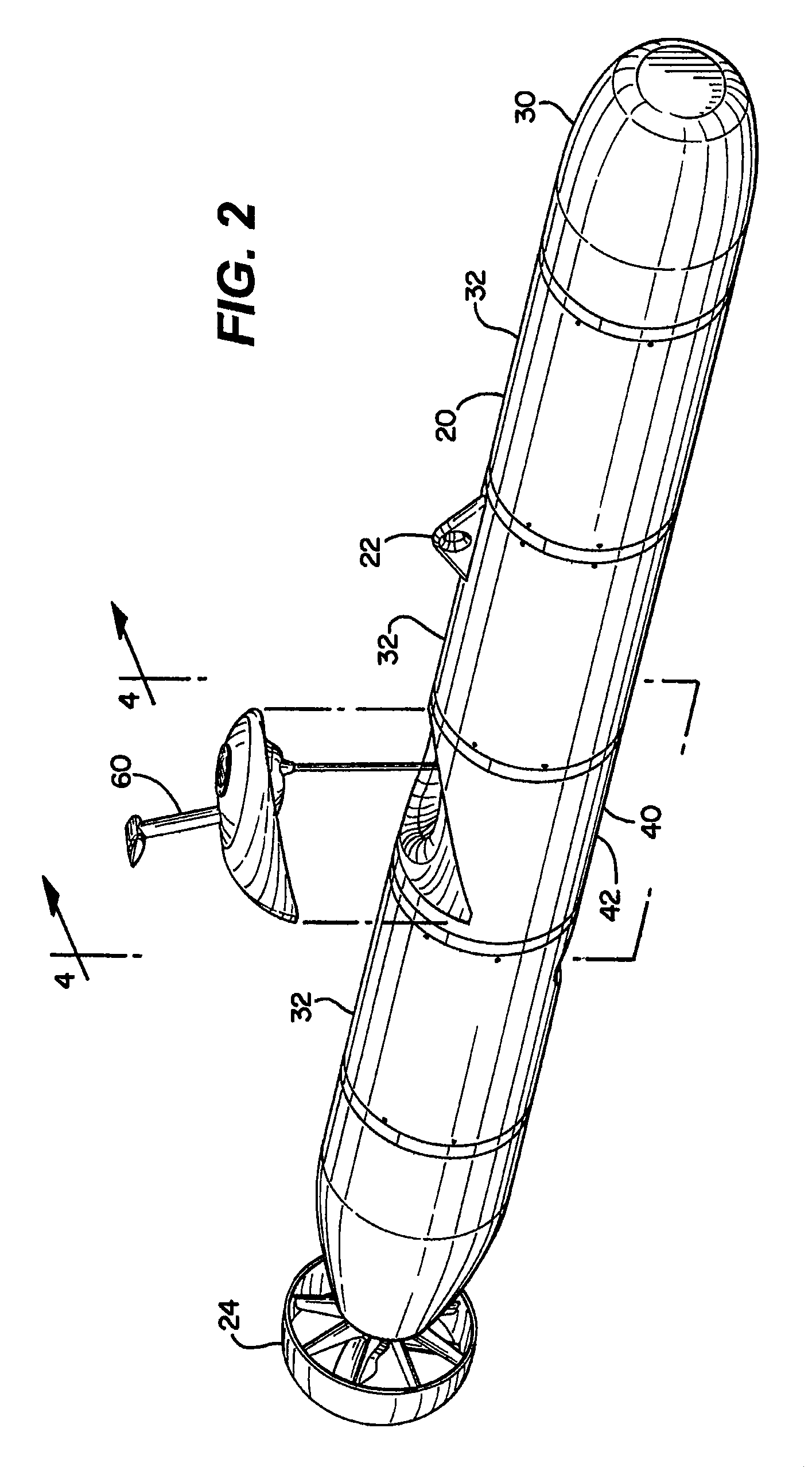 Towed antenna system and method