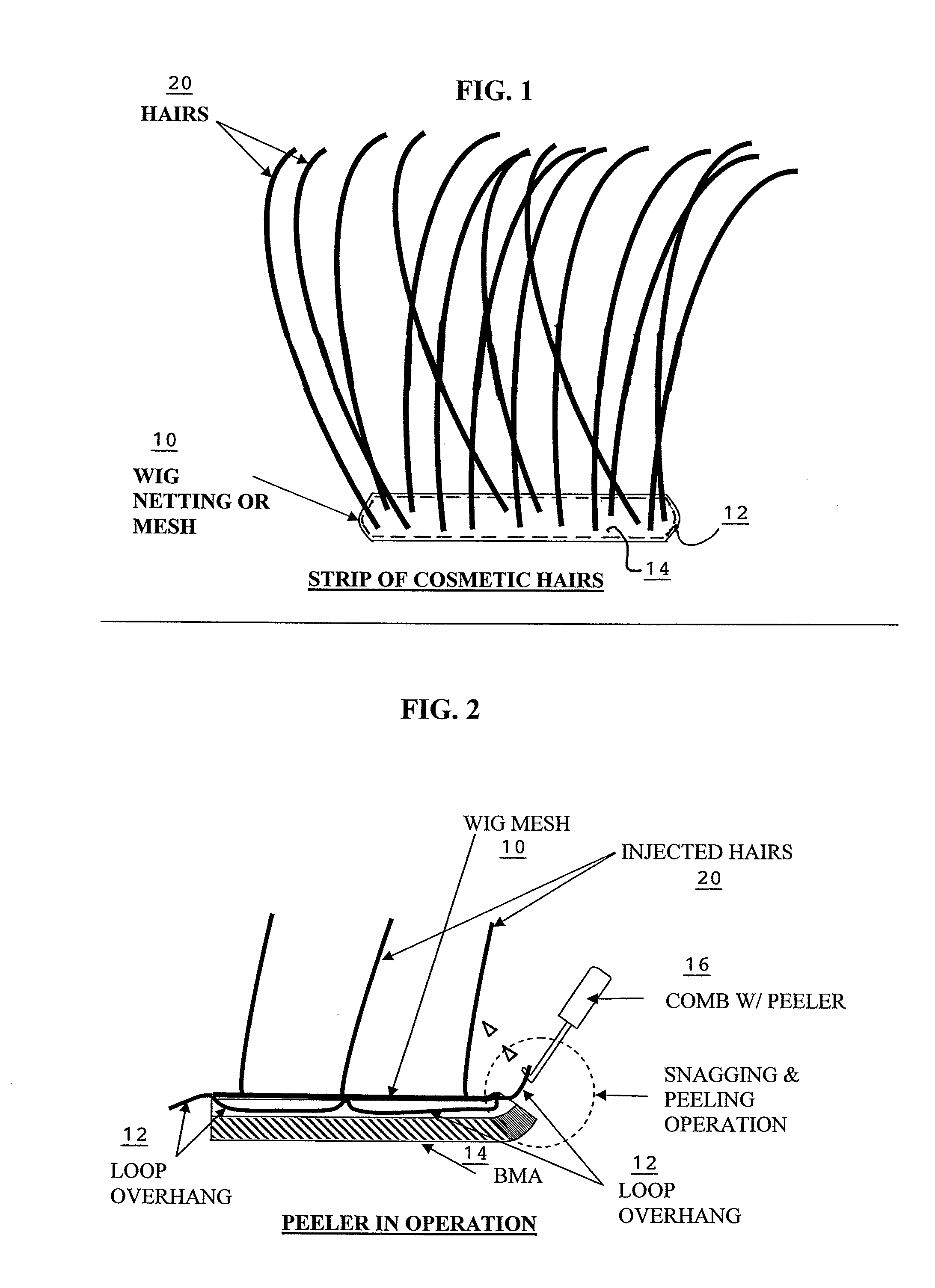 System and method for applying and removing cosmetic hair using biomimetic microstructure adhesive layer