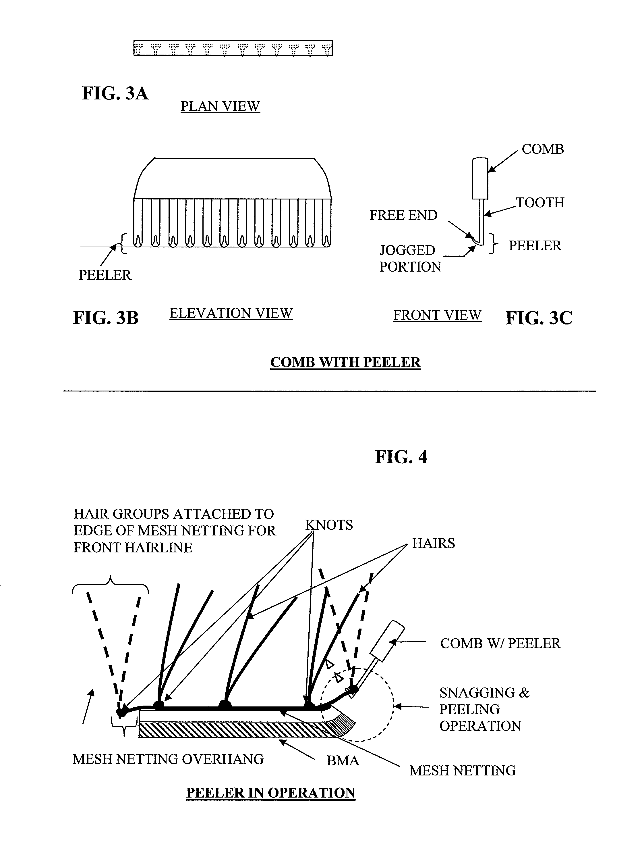 System and method for applying and removing cosmetic hair using biomimetic microstructure adhesive layer