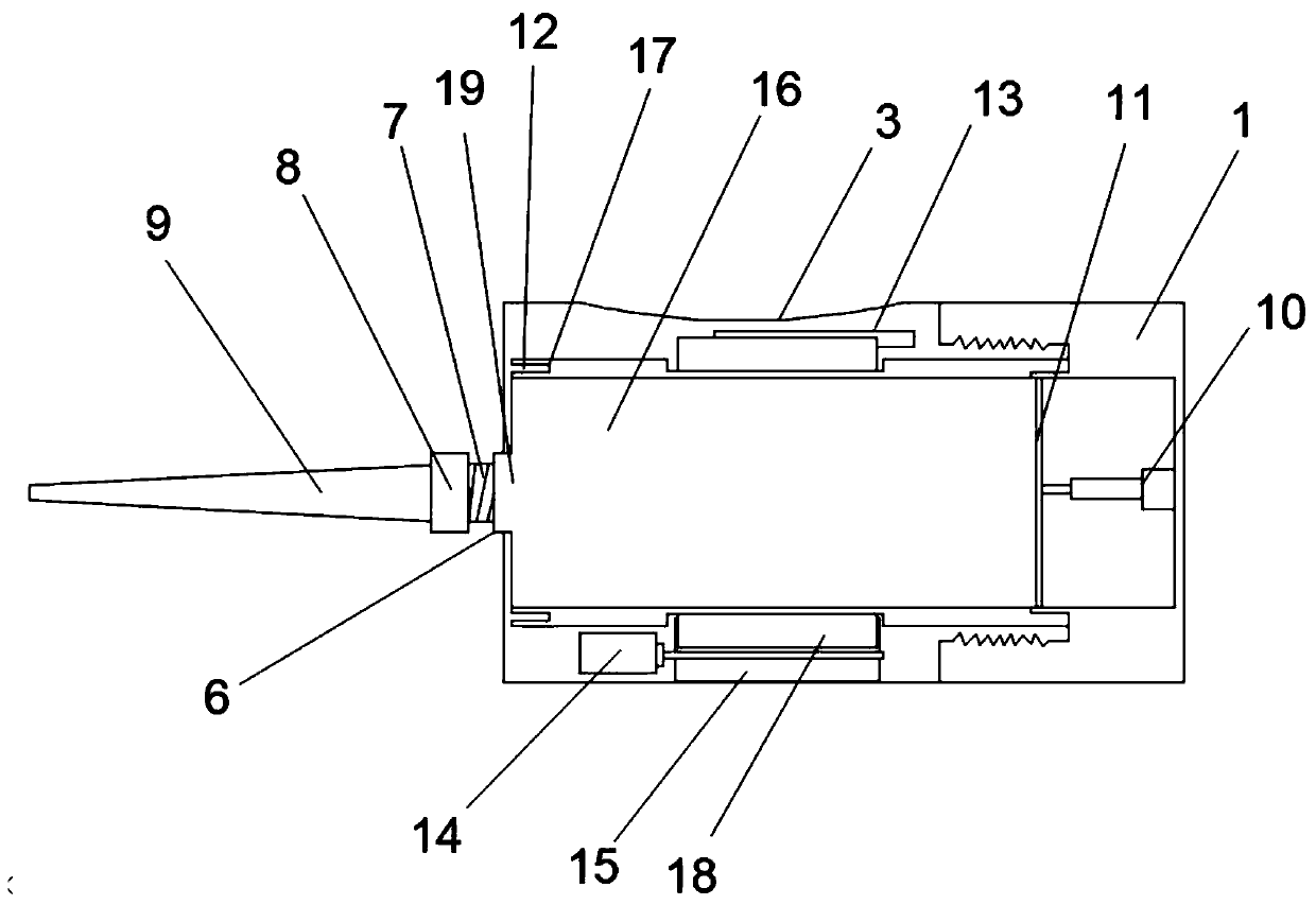 Sealant extrusion device for split type decoration and convenient to dismantle