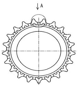 A sand-coated iron mold process for the production of driving wheel steel castings