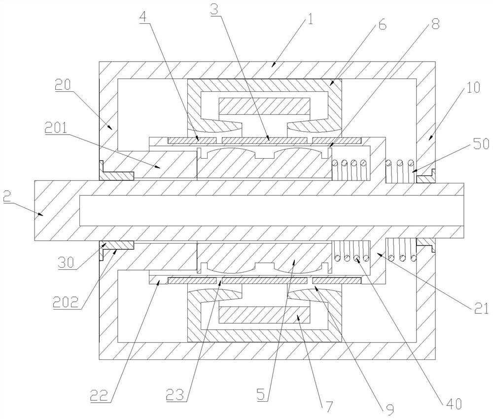 C-shaped tooth permanent magnet linear motor with double-stator arc-shaped and auxiliary groove mixed structure