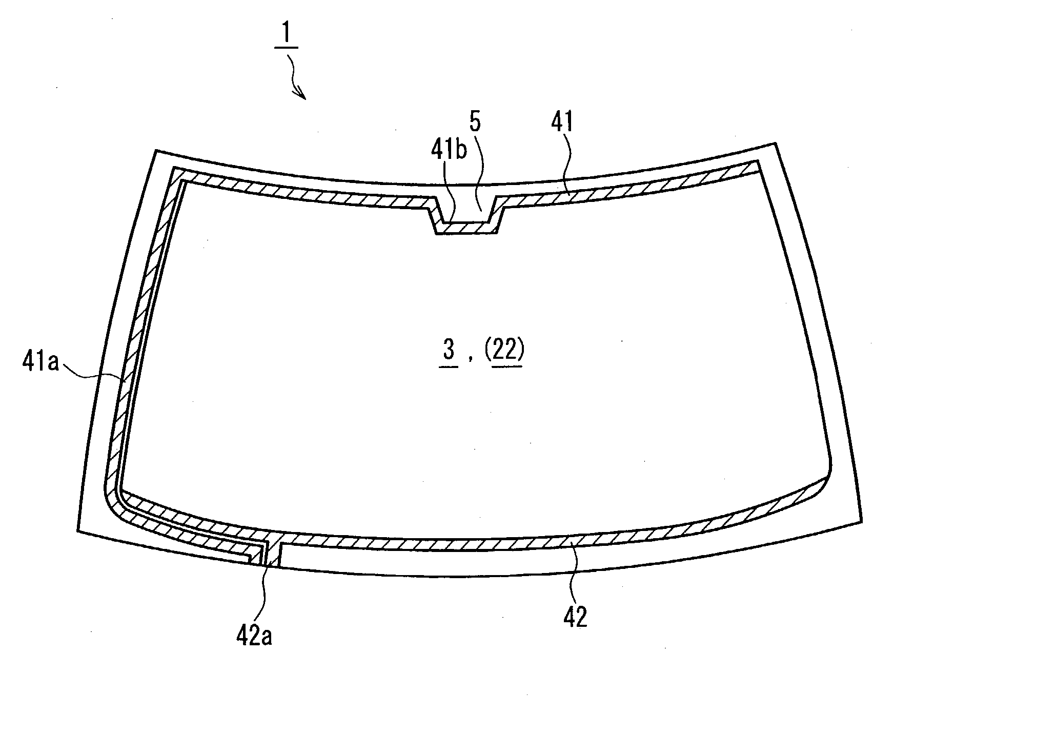 Laminated glass sheet for windshield