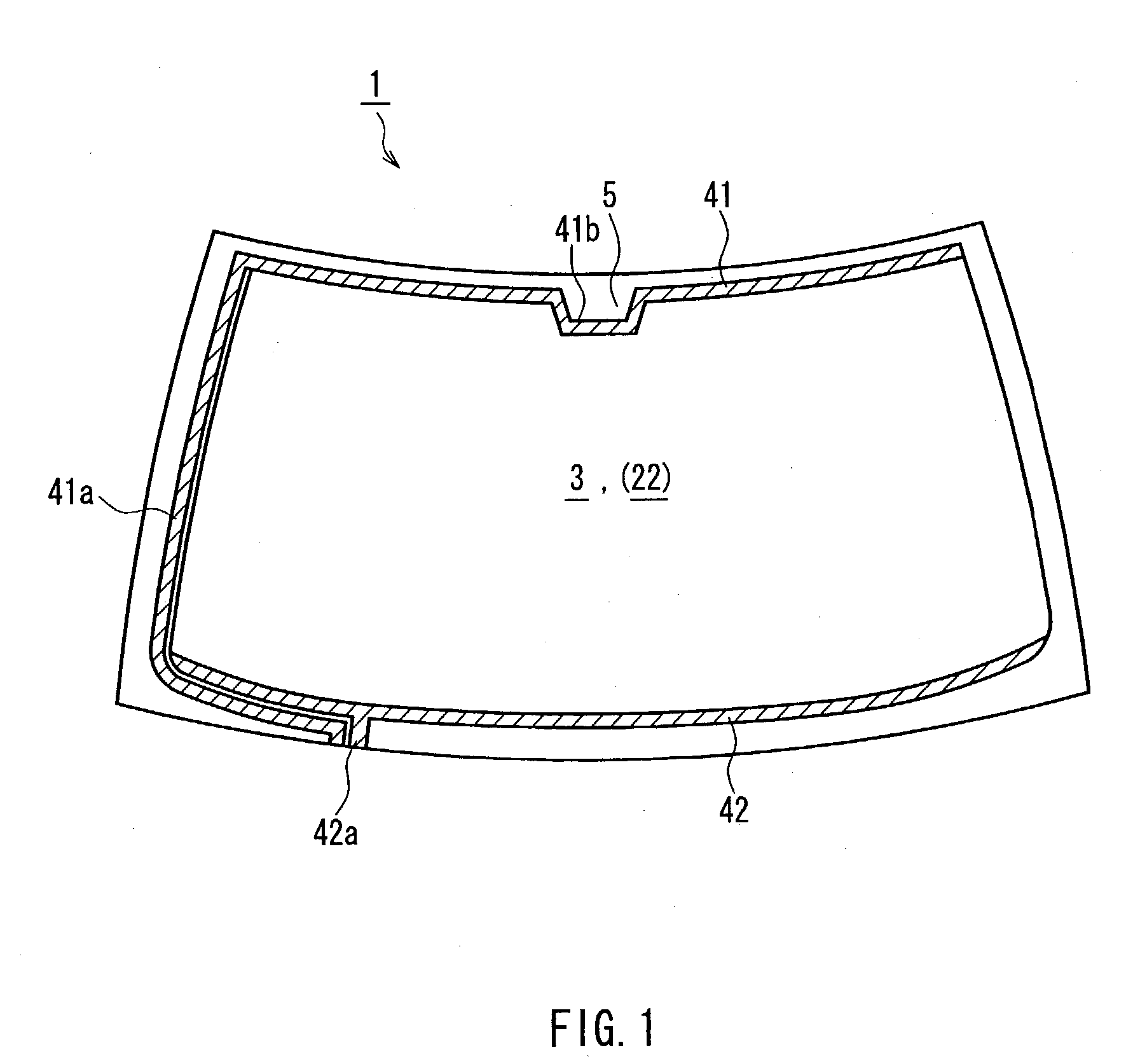 Laminated glass sheet for windshield