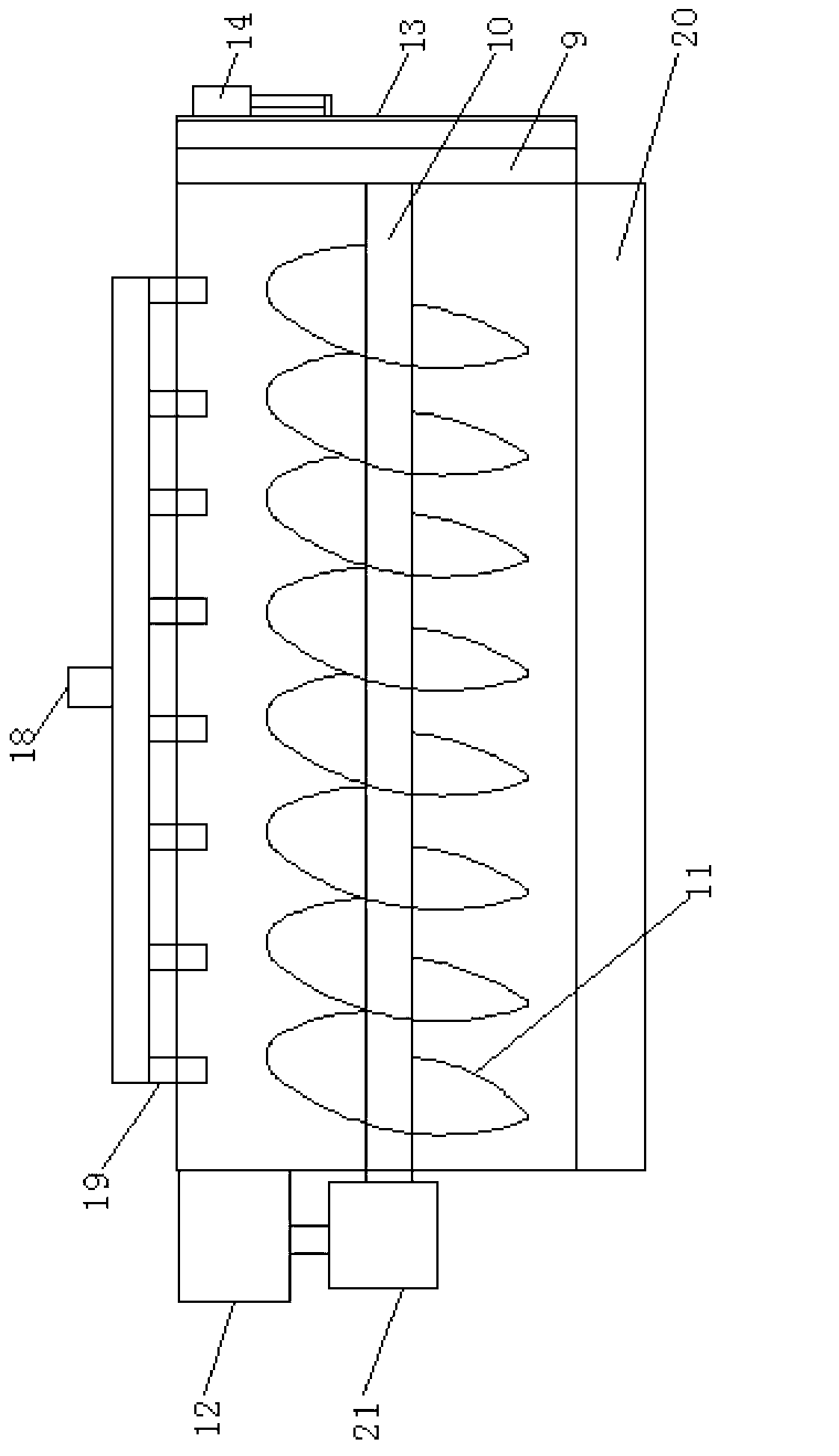 Pushing machine with automatic concrete stirring device