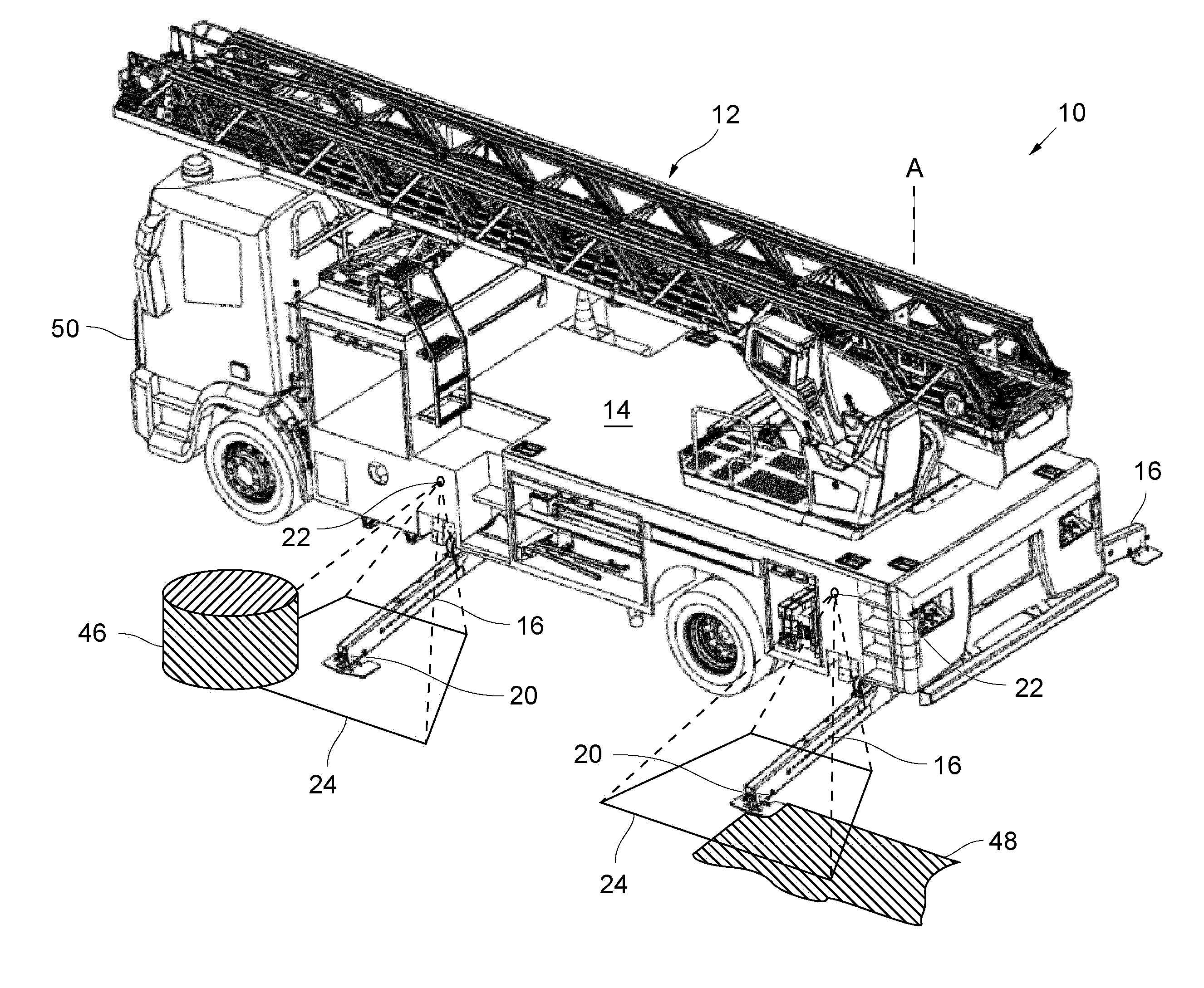 Utility vehicle with monitoring system for monitoring the position of the vehicle