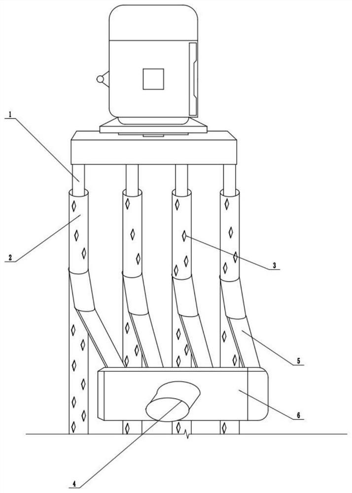 Circulating treatment system for high-ammonia-nitrogen wastewater