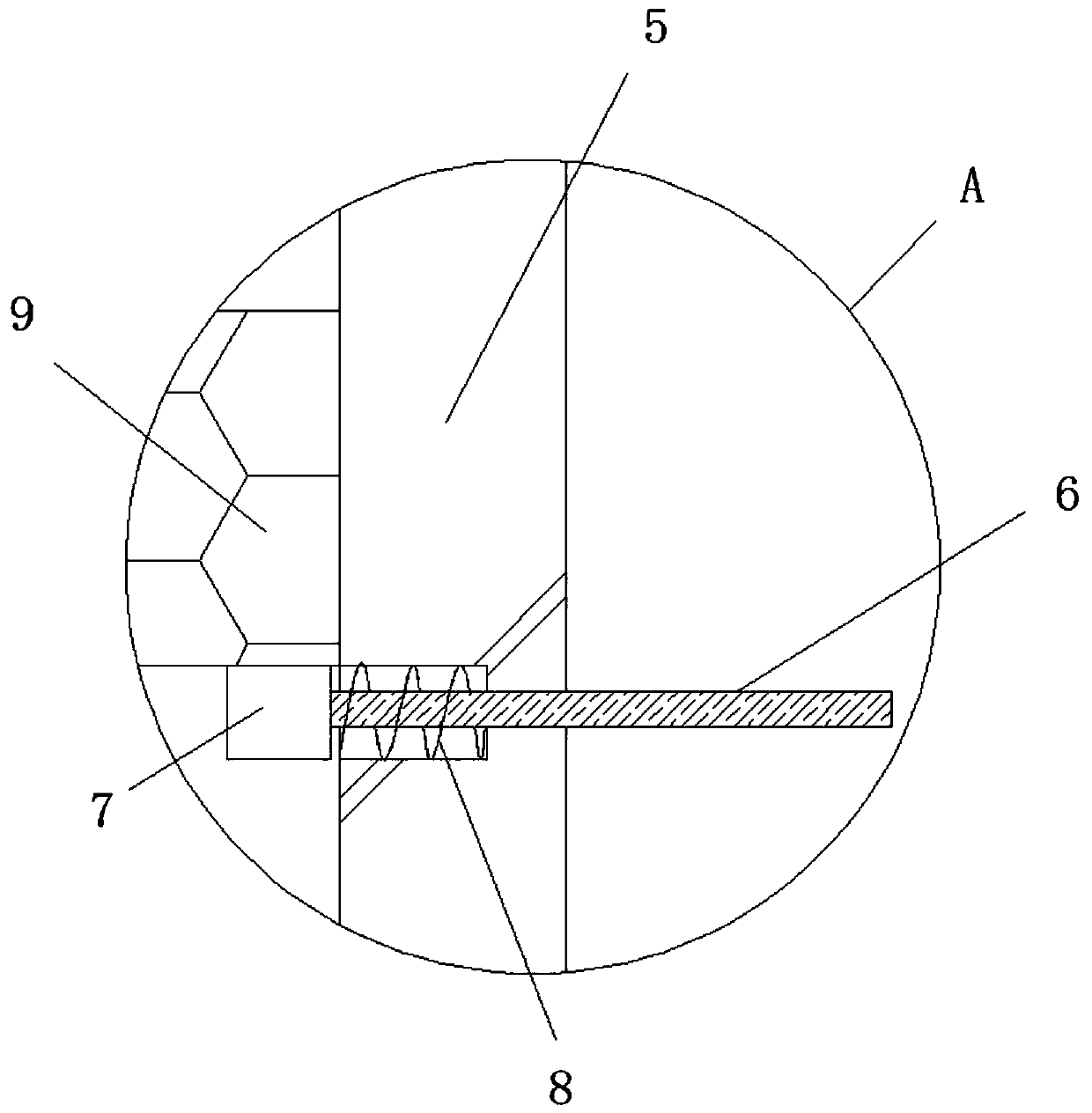 Filtering device for sewage treatment equipment