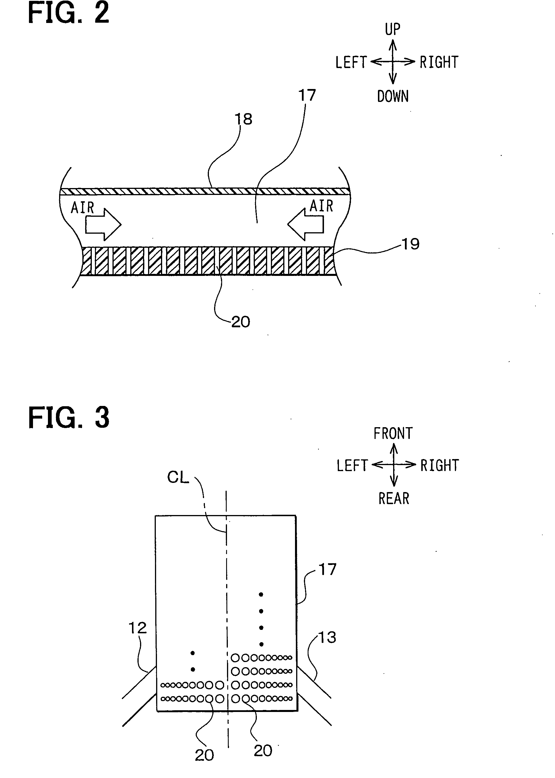 Ceiling air-blowing device for a vehicle air conditioner