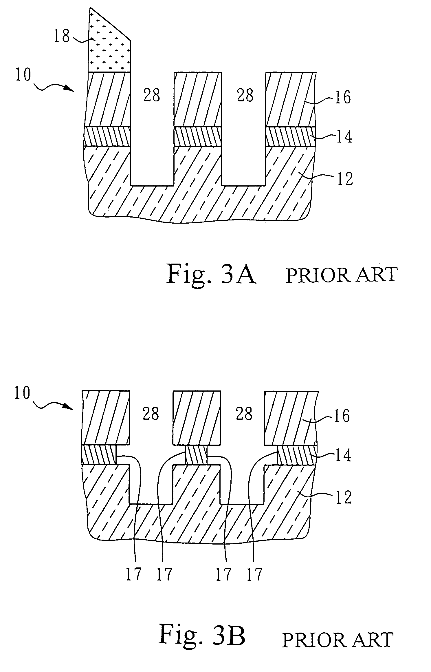 Method and composite hard mask for forming deep trenches in a semiconductor substrate