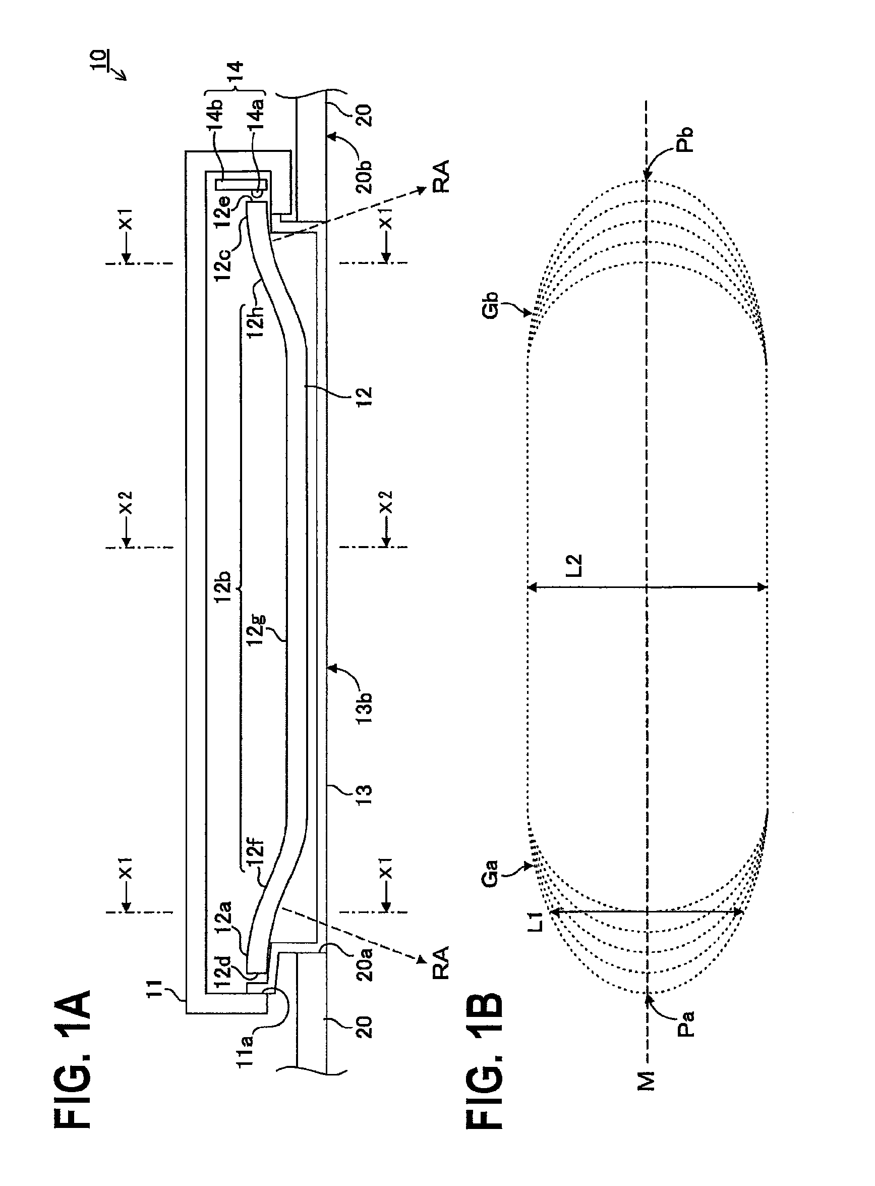 Illumination apparatus with curved light guide