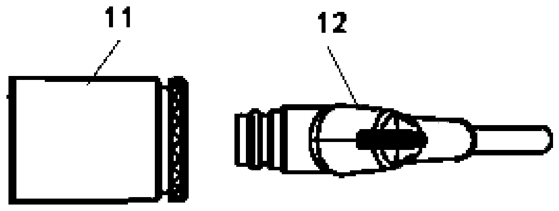 Power line detachable structure of portable hair curler