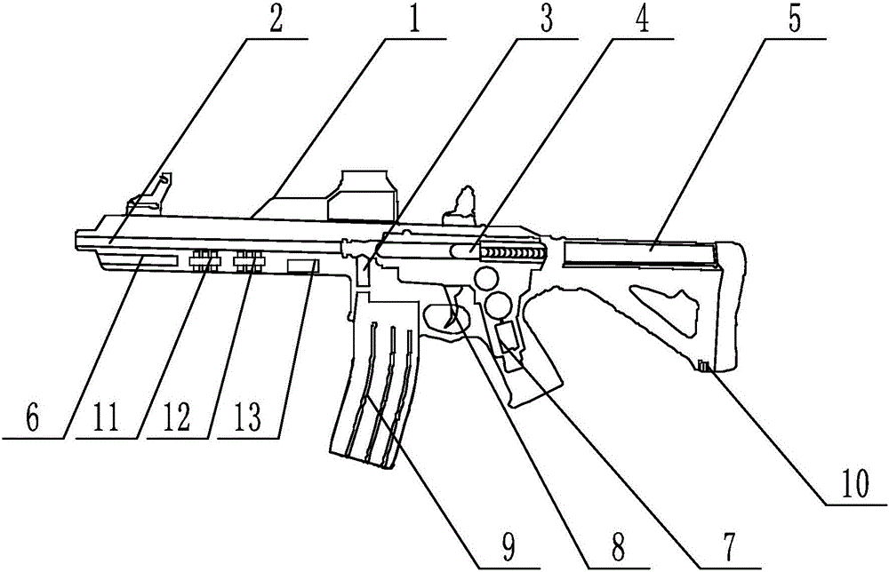 Live CS emission gun, live CS battle system comprising same and implementation method