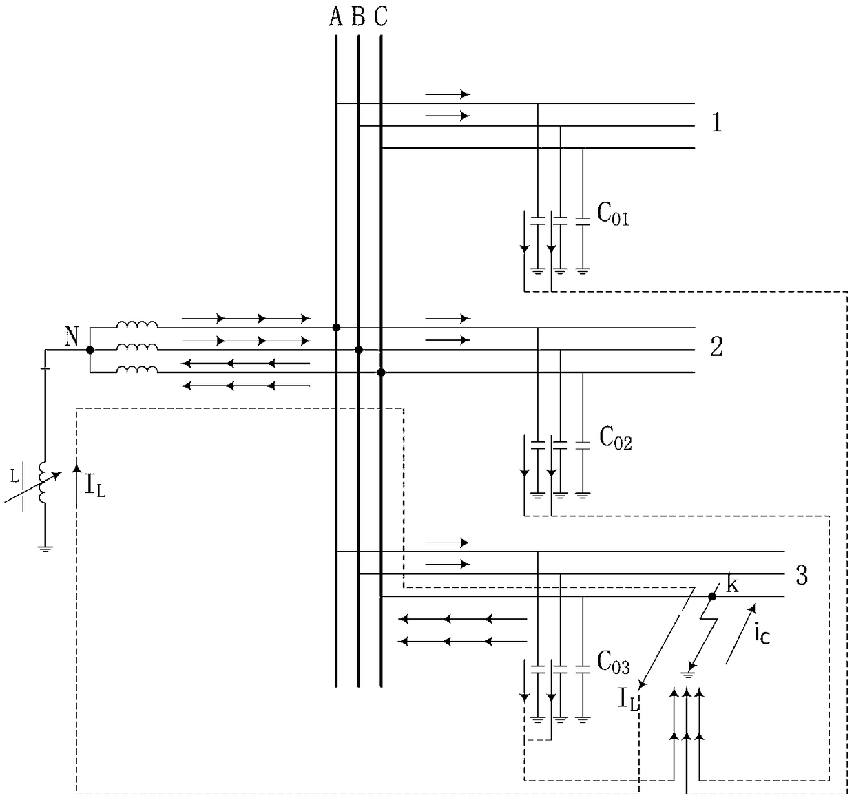 Group angular difference based fault phase judging method and device