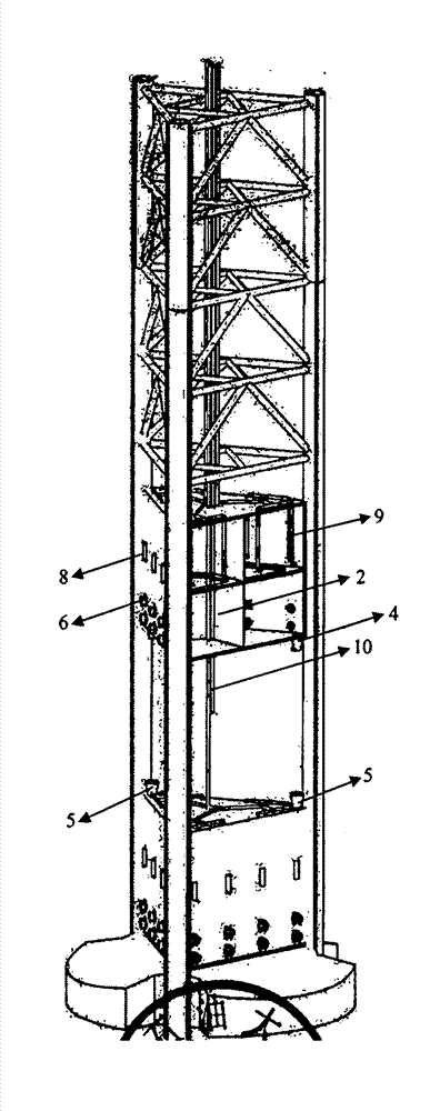 Self-elevating type platform buoyant pile shoe with function of reducing resistance in pile pulling