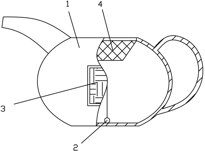 Tea pitcher with function of temperature measurement