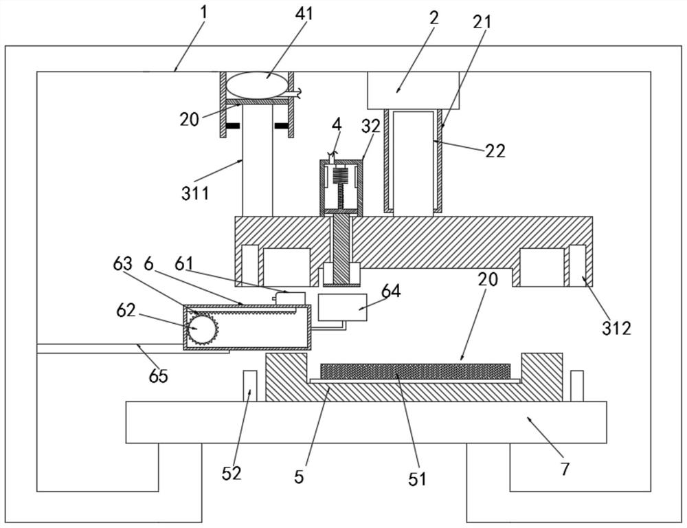 Stamping device for new ceramic material stamping