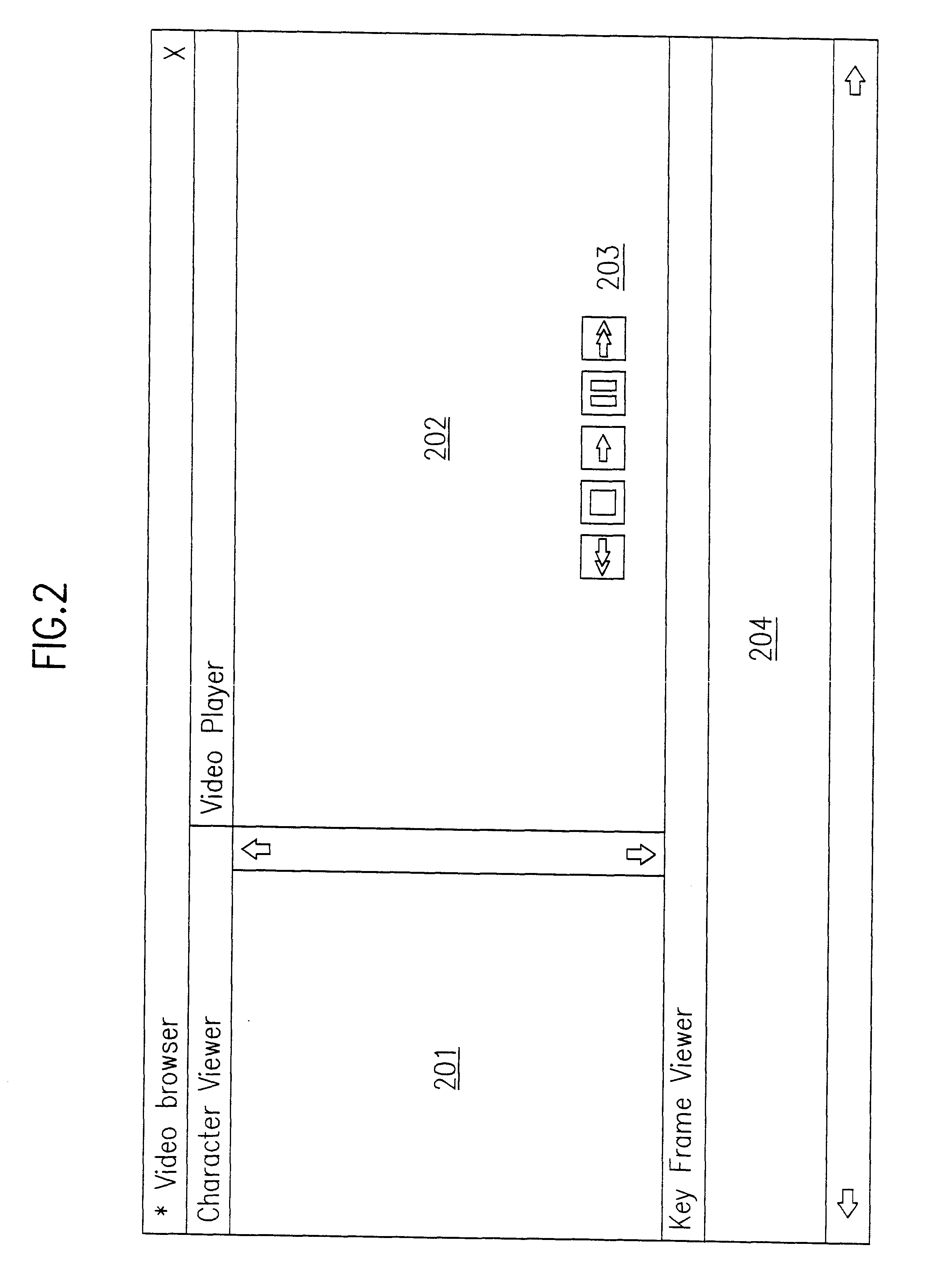 Motional video browsing data structure and browsing method therefor