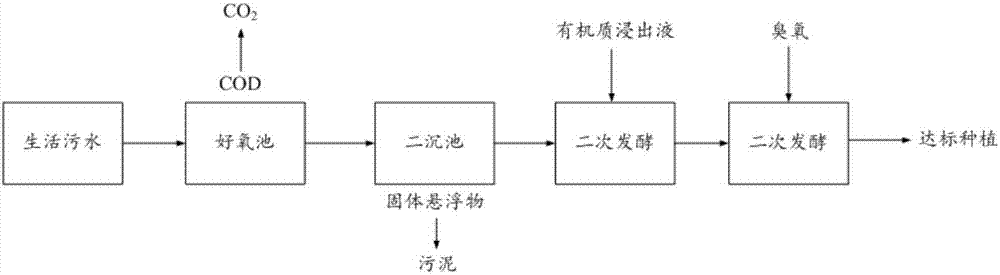 Method for preparing liquid fertilizer based on domestic sewage