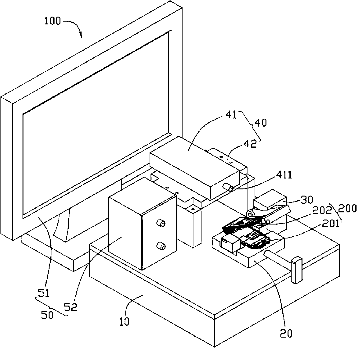 Flip performance testing system of electronic device