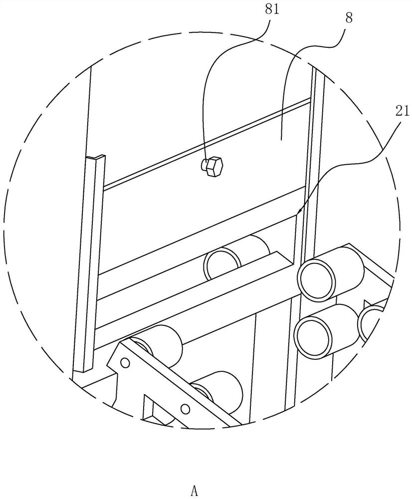 An auxiliary device for tiling tiles on an indoor wall and a tiling process