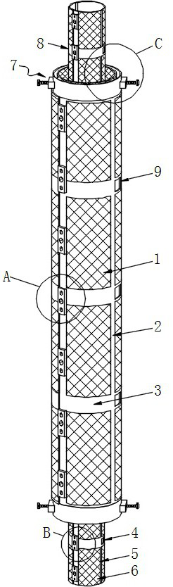 Structure of 3D titanium mesh prosthesis for steel plate