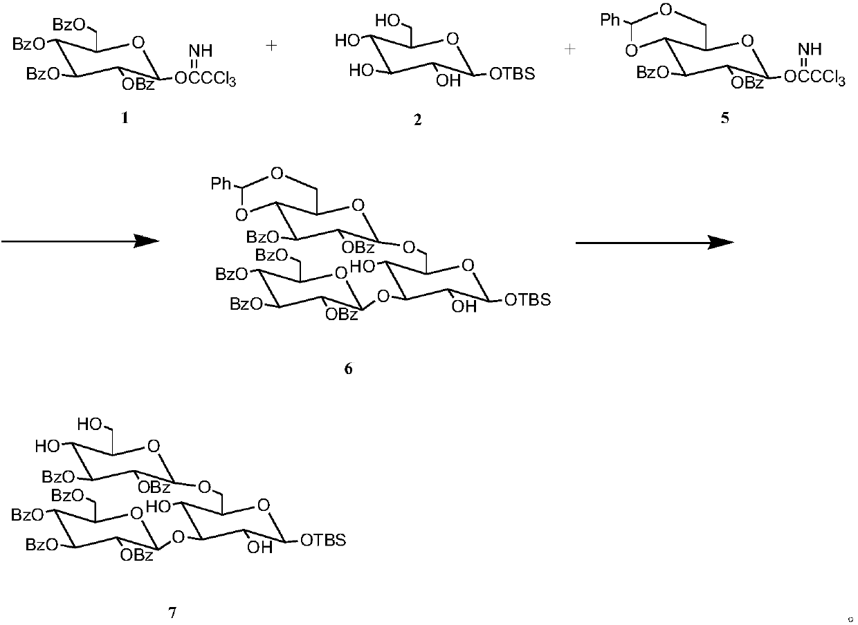 Synthetic method for 3,6-site branched glucohexaose