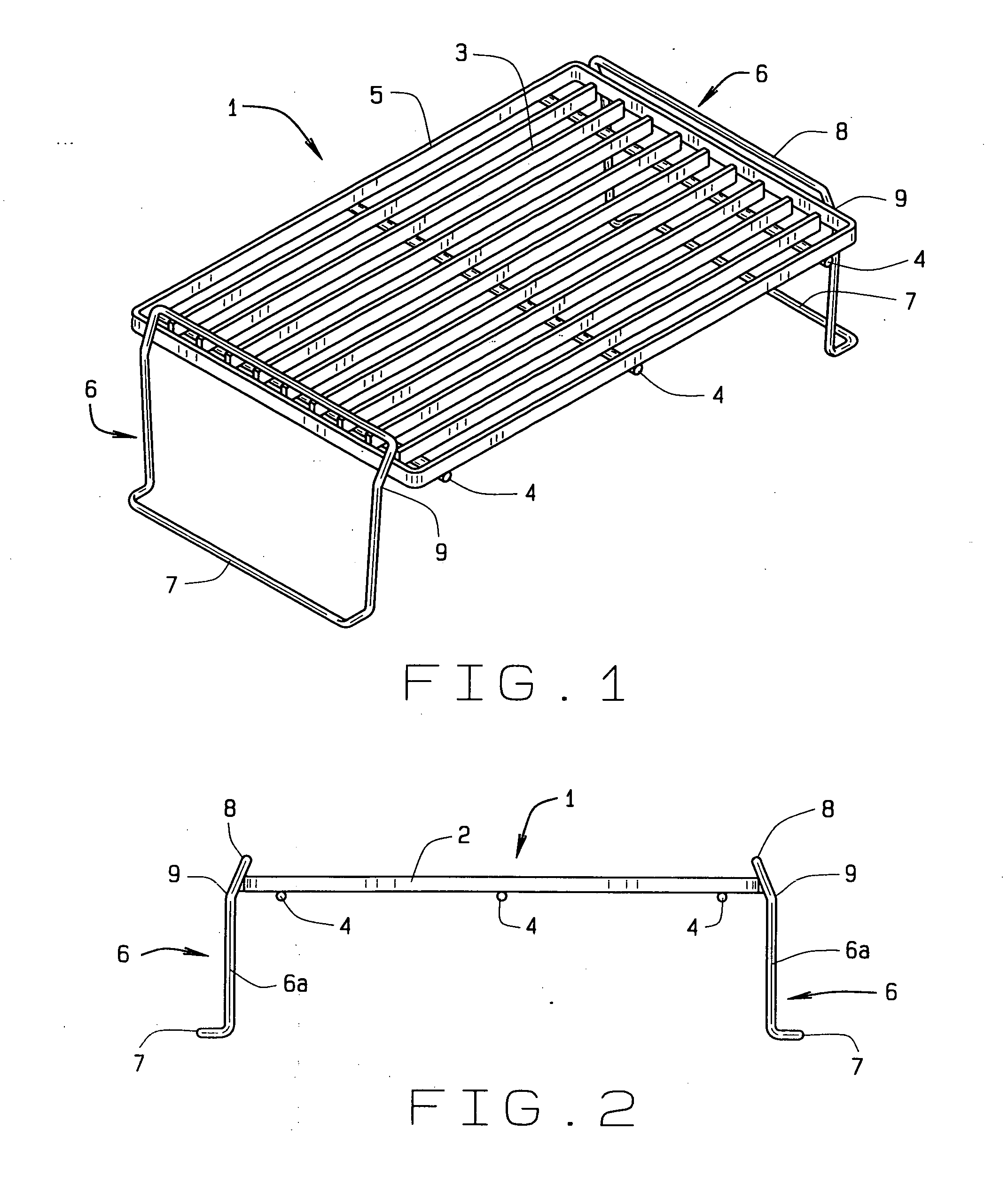 Stackable or nestable shelf with reinforced platform