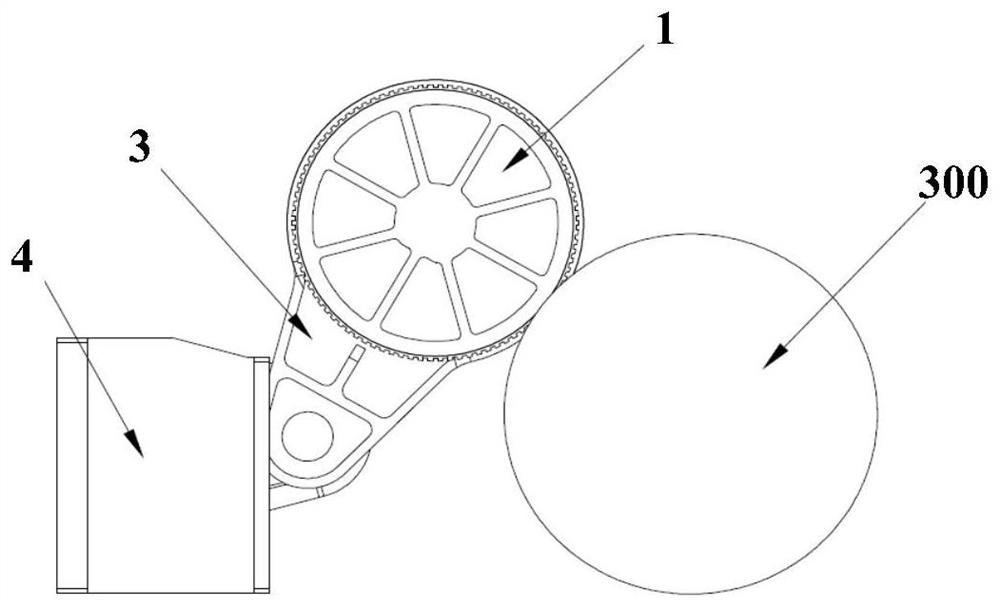 Angle measuring device and semi-trailer transport vehicle