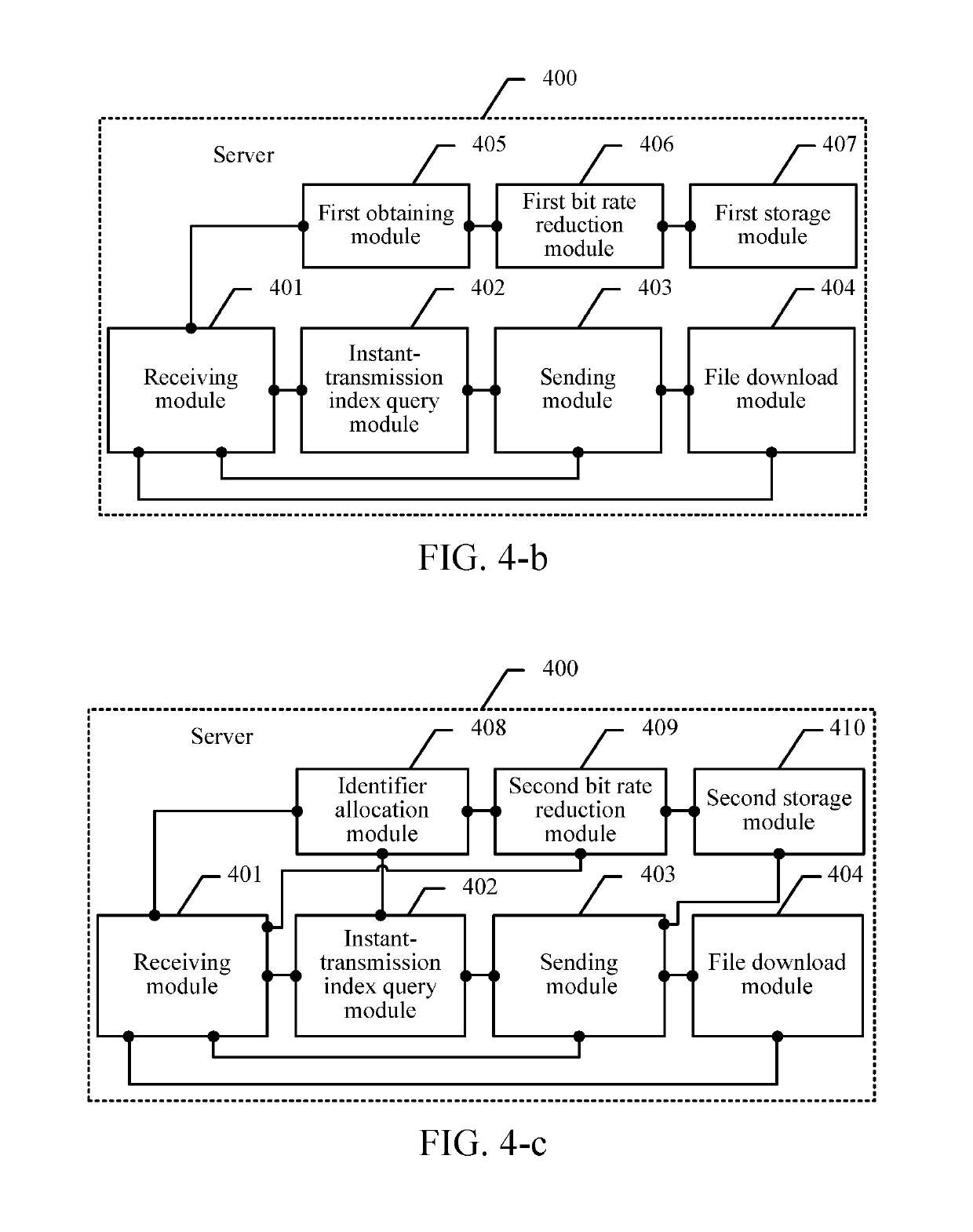 Bit rate reduction processing method for data file, and server