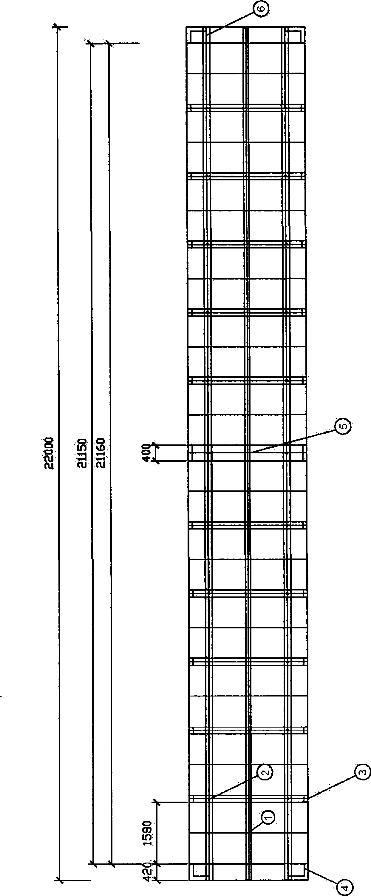 Method for manufacturing waiting compartment of rail train group with length exceeding station