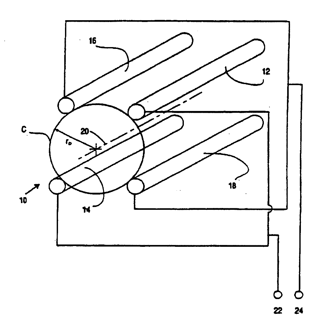 Method and apparatus for providing two-dimensional substantially quadrupole fields having selected hexapole components