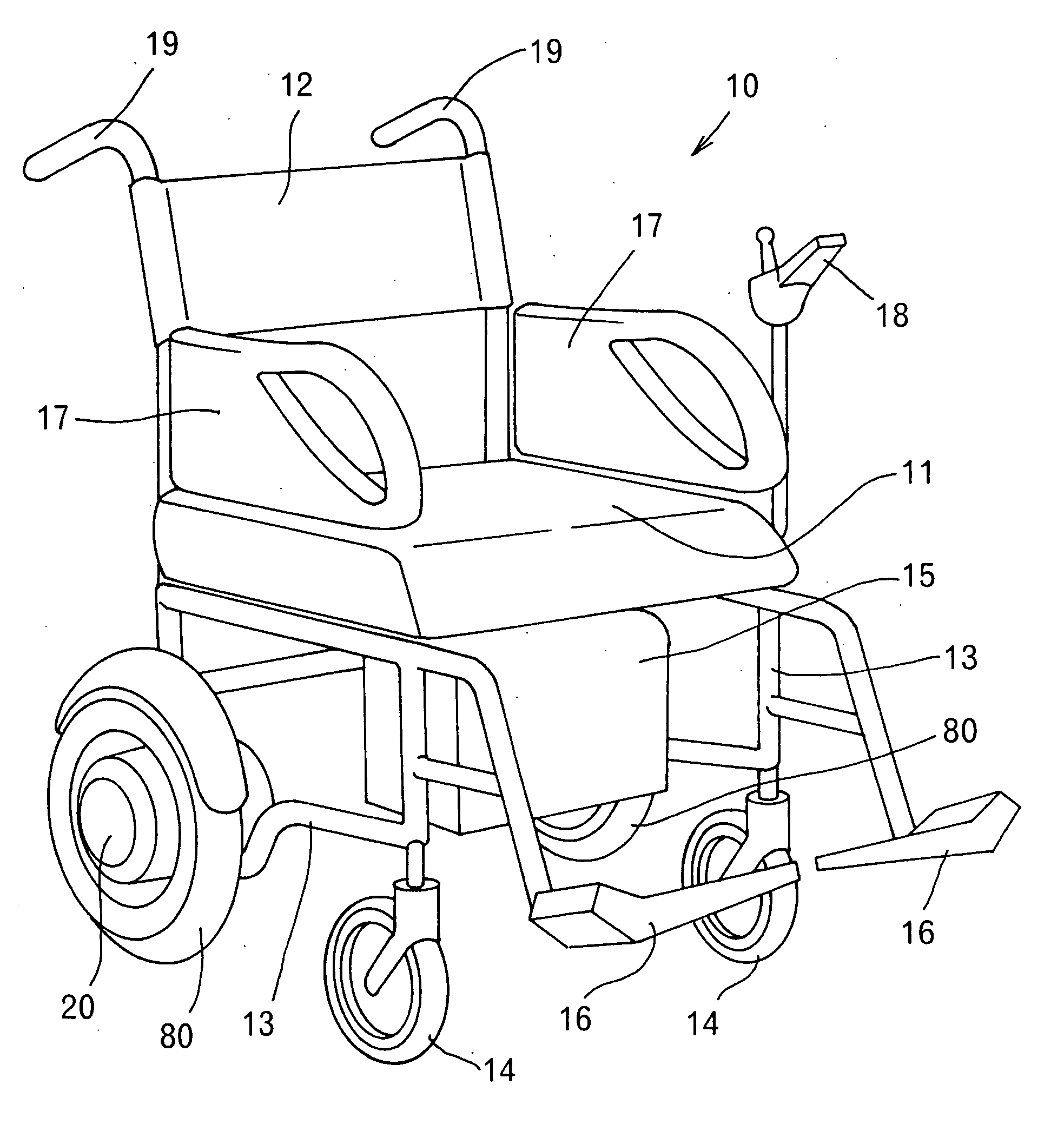 Drive device for electrically movable vehicles and electric wheelchair having same