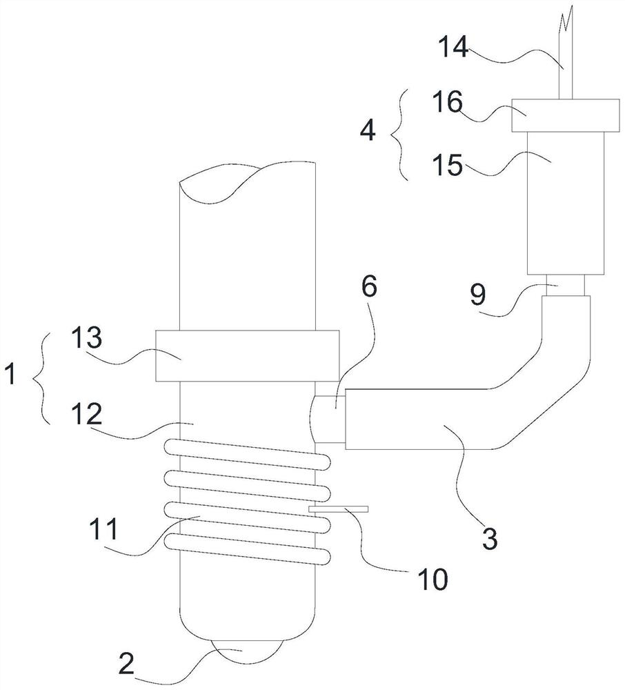 Contact type self-sealing temperature control type glue dispensing device