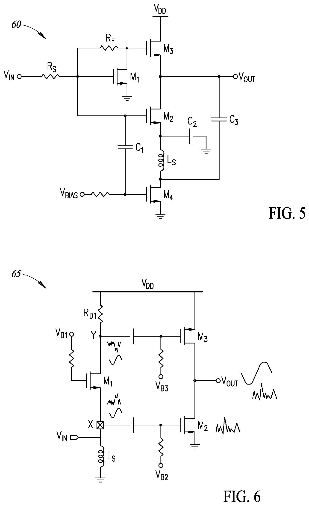 Ultrawideband very low noise amplifier with noise reduction and current reuse