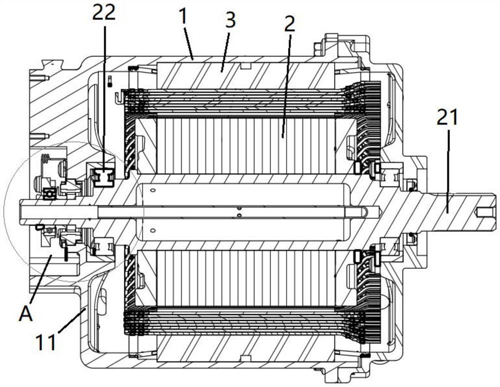 Motor and vehicle