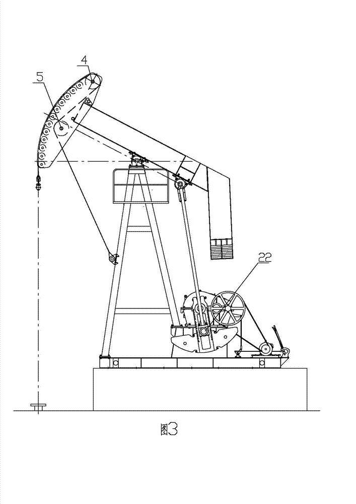 Pulley stroke beam type pumping unit