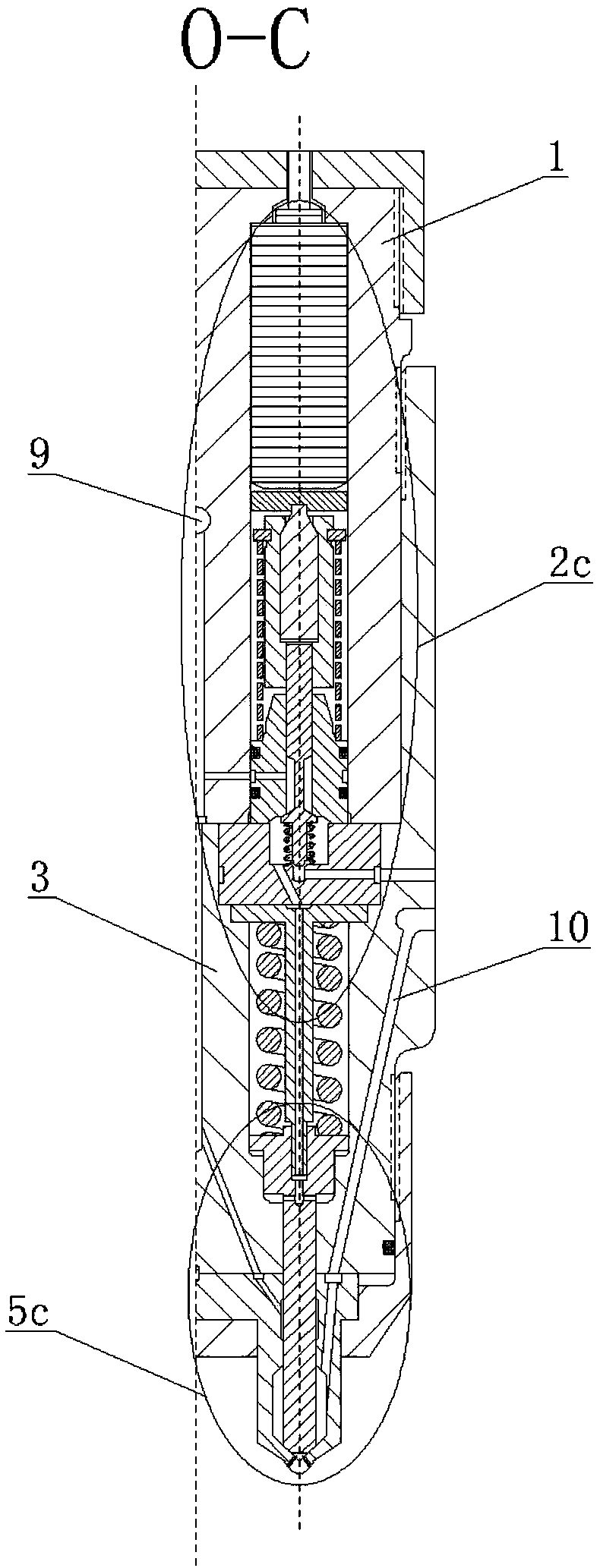 Integrated electromagnetic and bi-piezo hybrid fuel injection device