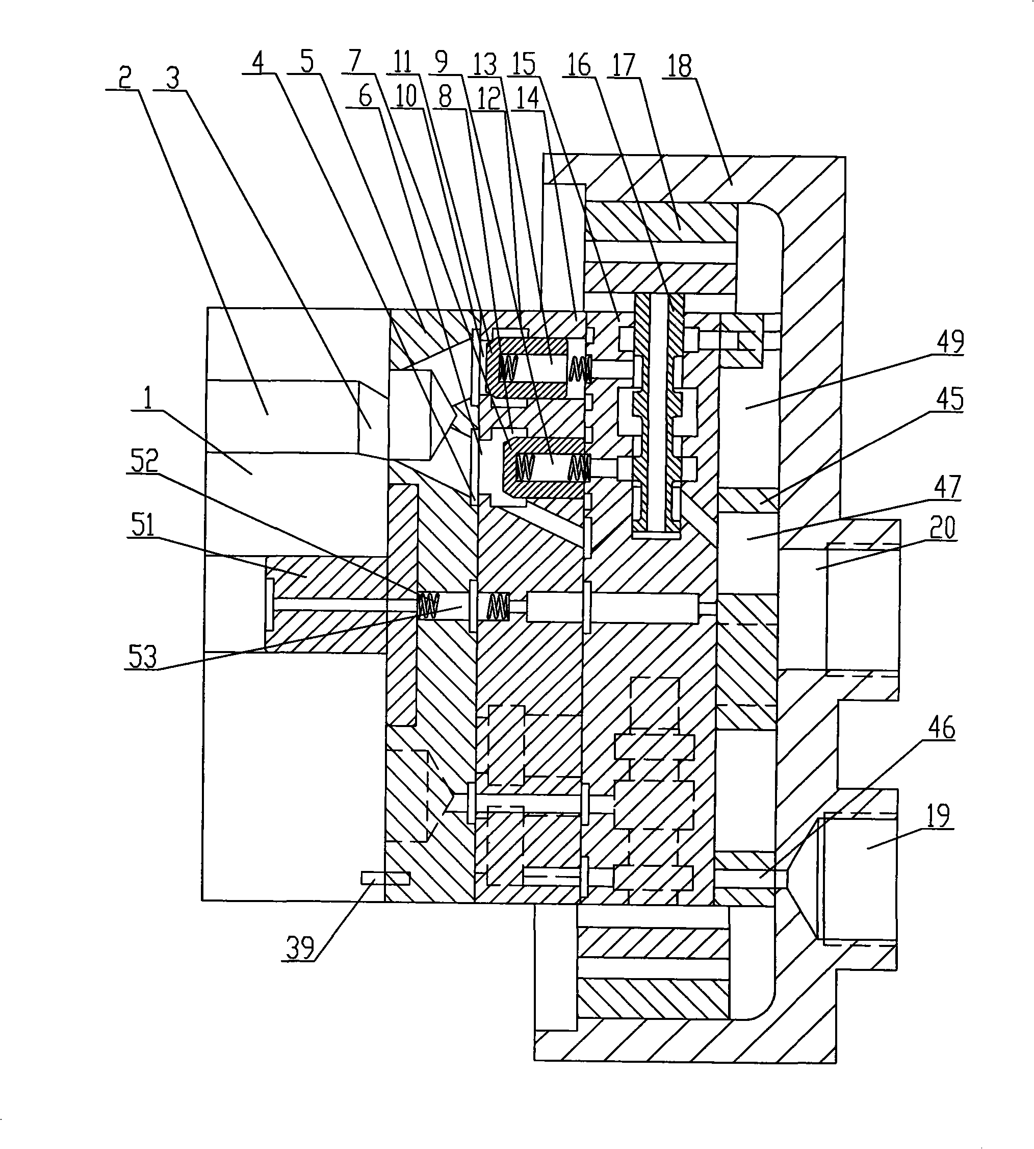Mechanical-hydraulic leading switch variable-torque rotating-cylinder plunger hydraulic motor and torque-changing method