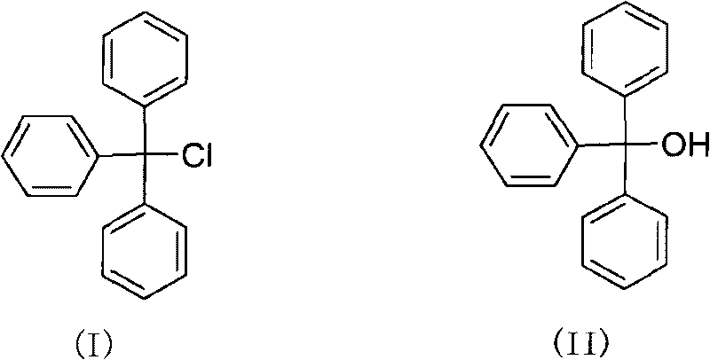Green synthesizing method of triphenylchloromethane