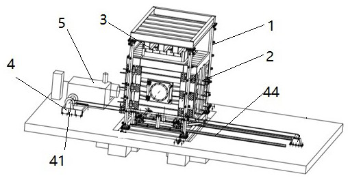 Underground engineering three-way loading test device and loading test method