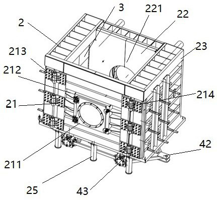 Underground engineering three-way loading test device and loading test method